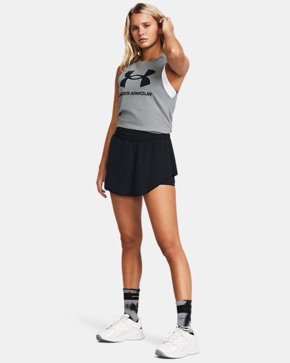 Camiseta sin mangas con estampado UA Sportstyle para mujer, Gray, pdpMainDesktop image number 2